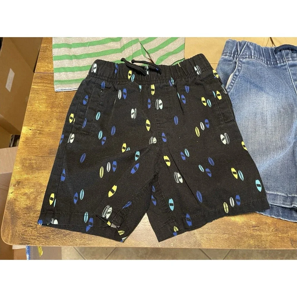 Boys Shorts Mixed Lot Sz 3T Carter’s Garanimals Chino Denim Camo Surf 6 Pack